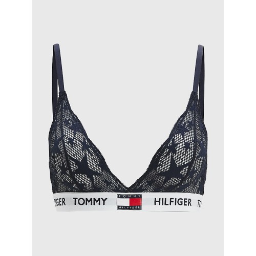 Dámská podprsenka Tommy Hilfiger 85 Star Lace-Triangle Bra Navy
