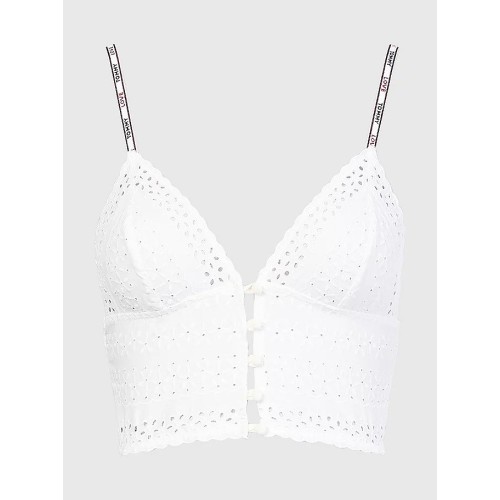 Dámská podprsenka Tommy Hilfiger Eyelet-Triangle Bra ivory