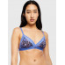 Dámská podprsenka Tommy Hilfiger Original Lace-Unlined Lace Triangle Print modrá