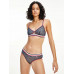 Dámská podprsenka Tommy Hilfiger Sheer Stripe - Triangle Bralette Navy 