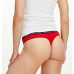 Dámská tanga Tommy Hilfiger Recycled Essentials Thong červené, bílé, černé 3-pack 