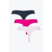 Dámská tanga Tommy Hilfiger Recycled Micro Lace Thong světle růžová, tmavě růžová, černá 3-pack