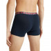 Pánské boxerky Tommy Hilfiger Trunk Printed WB černé s kostkovaným pásem 3-pack