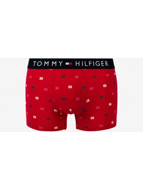 Pánské Boxerky Tommy Hilfiger All-Over Print Cotton Trunks červené vzorované