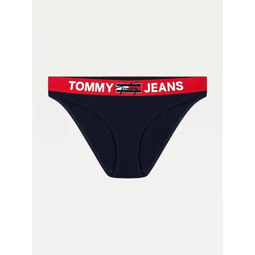 Dámské kalhotky Tommy Hilfiger Contrast Waistband Bikini modré