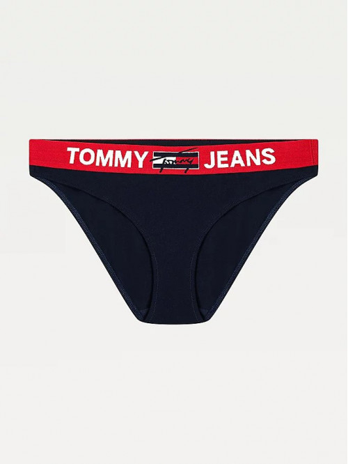 Dámské kalhotky Tommy Hilfiger Contrast Waistband Bikini modré