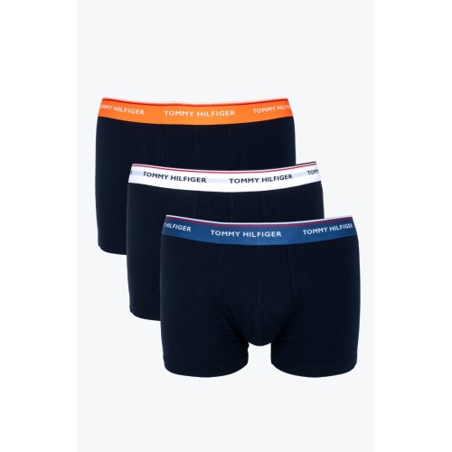 Pánské boxerky Tommy Hilfiger Premium Essentials Tmavěmodrá s barevním pásem 3-pack