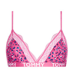 Dámská podprsenka Tommy Hilfiger  Print Stretch Lace Triangle Bra růžová