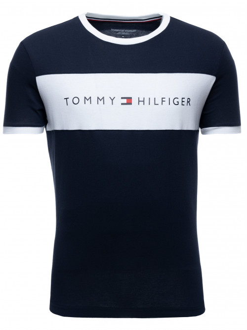 Pánské tričko Tommy Hilfiger Tee Logo Flag modré