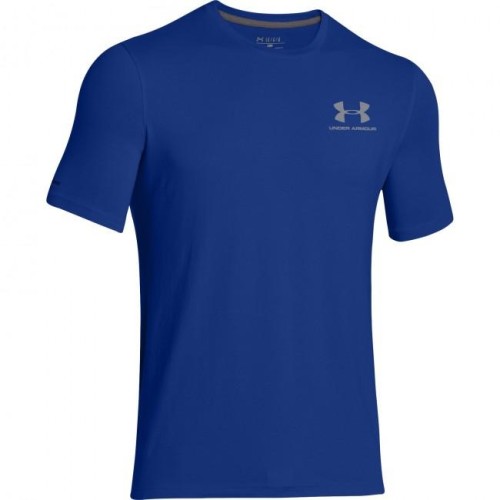 Pánske volní tričko Under Armour Left Chest Logo Tee modré Pánske volní tričko Under Armour Left Chest Logo Tee modré