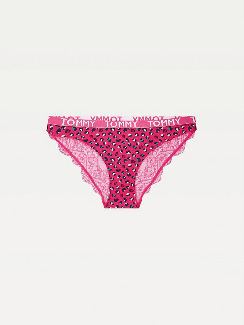 Dámské kalhotky Tommy Hilfiger Nylon Lace Print Briefs růžová