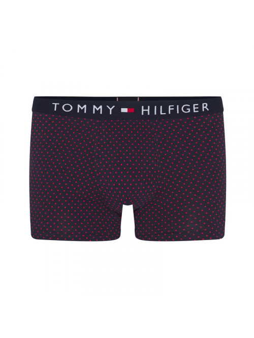 Pánské Boxerky Tommy Hilfiger All-Over Print Cotton Trunks černé vzorované