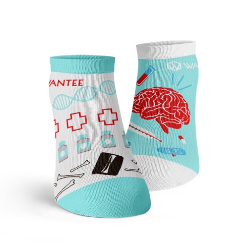 Kotníkové Ponožky Medical Blue Wantee Kotníkové Ponožky Medical Blue Wantee