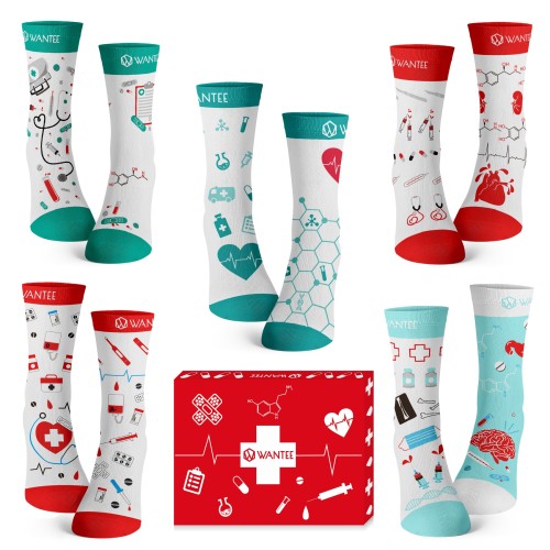 Ponožky Medical Wantee 5-pack dárkový box