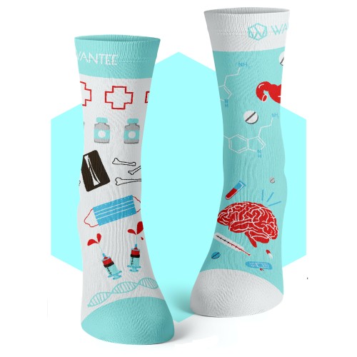Ponožky Medical Blue Wantee Ponožky Medical Blue Wantee