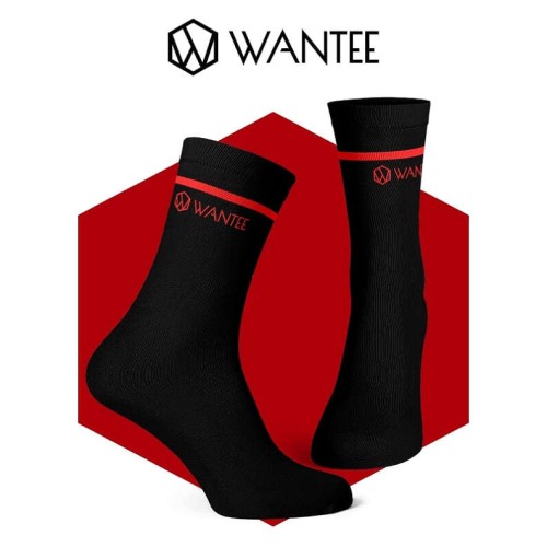Ponožky Basic Black and Red Wantee Ponožky Basic Black and Red Wantee