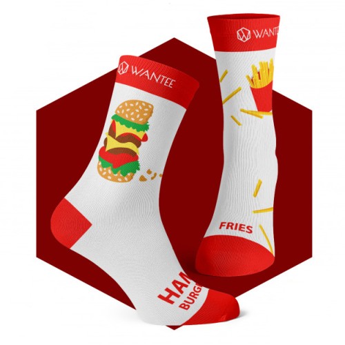 Ponožky Hamburger a Hranolky Wantee Ponožky Hamburger a Hranolky Wantee