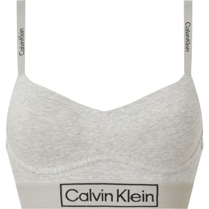 Dámská podprsenka Calvin Klein Reimagined Heritage-LGHT Lined Bralette šedá