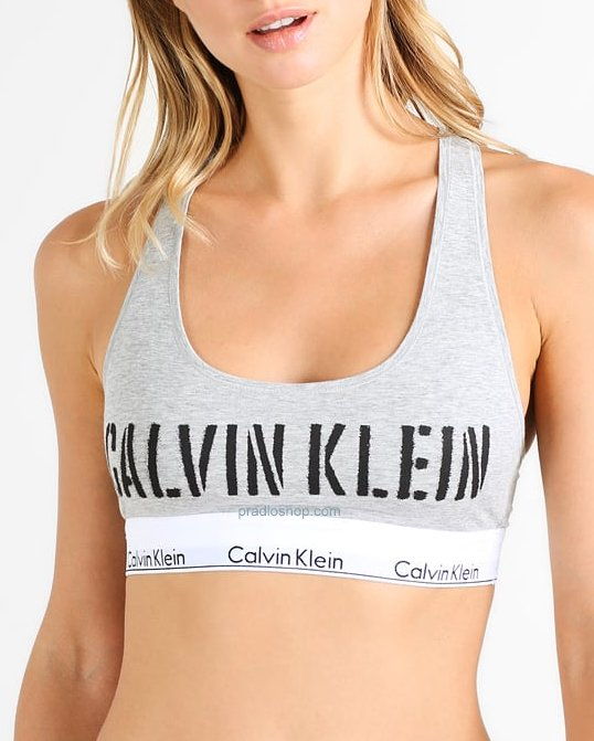 Dámská sportovní podprsenka Calvin Klein Bralette Unlined sivá